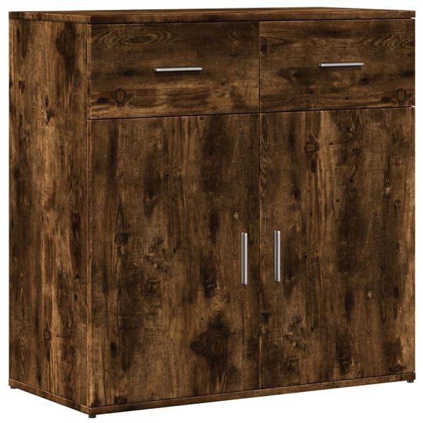 vidaXL Sideboard Smoked Oak Engineered Wood Sideboard Rectangular