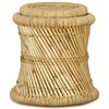 vidaXL Stool Set of 2 Natural bamboo and jute Bamboo and jute Set of 2