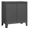 vidaXL Storage Chest Anthracite Steel, plastic Medium Storage