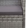 vidaXL Garden Bench Grey PE Rattan 41.3 in Weather-resistant materials