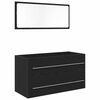 vidaXL Bathroom Sink Cabinet with Drawer Wall-mounted 3 pcs Black Oak