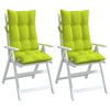vidaXL Highback Chair Cushion Set of 2 Bright green