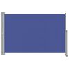 vidaXL Side Awning Blue Polyester with PU coating, Iron 63 in x 118 in
