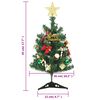 vidaXL Mini Artificial Christmas Tree Green PVC Small
