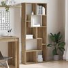 vidaXL Bookcase Artisan Oak Engineered Wood 26.4 x 9.4 x 63.4 in