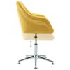 vidaXL Dining Chair Set of 2 Yellow Fabric Swivel Dining Chair