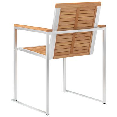 Back view of the wooden slat chair showing slats