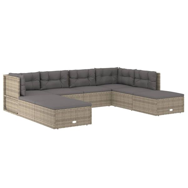vidaXL Garden Lounge Set Gray