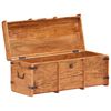 vidaXL Storage Chest Natural Acacia Solid Acacia Wood, Iron Standard