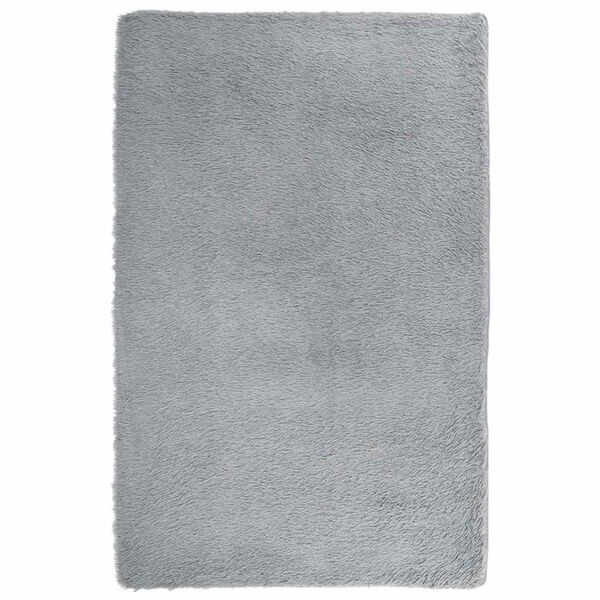 vidaXL Shaggy Rug Light Grey 100% Polyester 51.2 x 78.7 in Non-slip