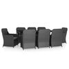 vidaXL Garden Dining Set Black, Dark Grey