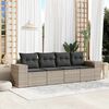vidaXL Garden Sofa Set Light Grey