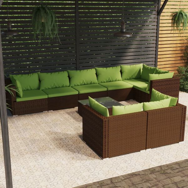 vidaXL Outdoor Lounge Set Brown