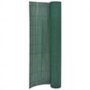 vidaXL Double-Sided Patio Fence 43.3x196.9" Green