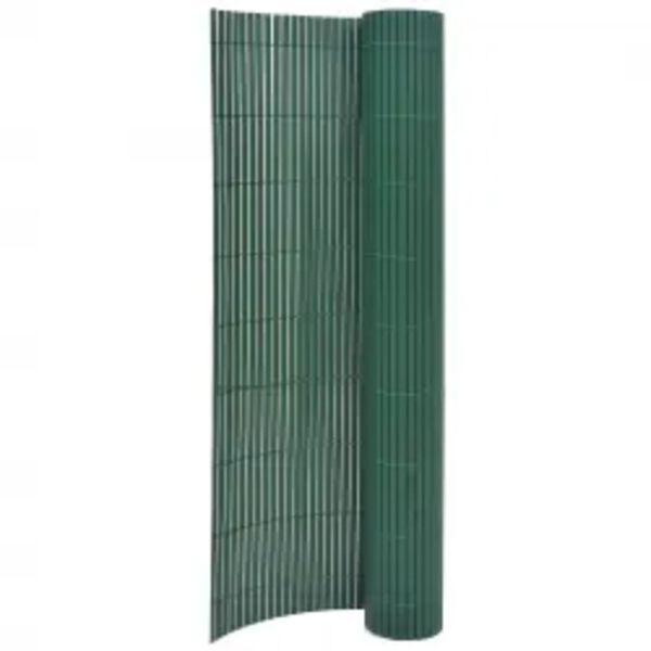 vidaXL Double-Sided Patio Fence 43.3x196.9" Green