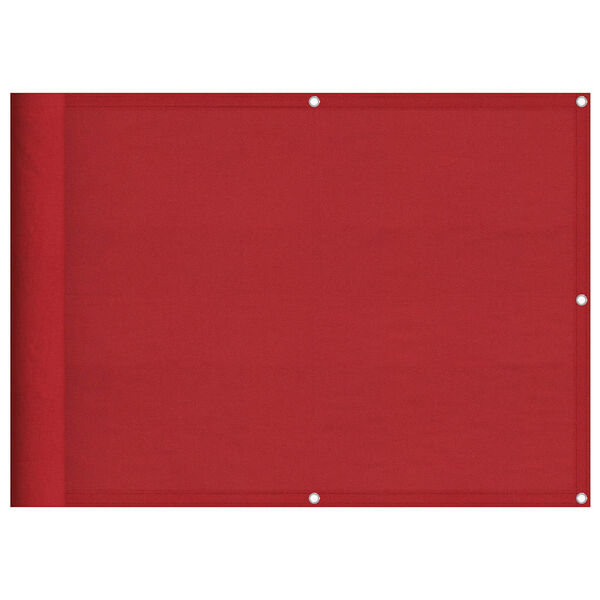 vidaXL Balcony Screen Red 75x1000 cm 100% Polyester Oxford