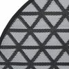 vidaXL Outdoor Carpet Black Polypropylene 47.2 in diameter Reversible