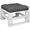 vidaXL Pallet Cushion Gray 100% Polyester 19.7 x 19.7 x 4.7 in