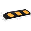 vidaXL Reflective Parking Blocks 2 pcs 22.0x5.9x3.9" Rubber
