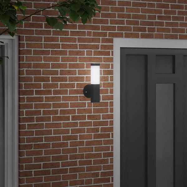 vidaXL Outdoor Wall Light Black 15 x 7.5 x 33 cm Stainless steel