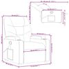 vidaXL Massage Recliner Chair Cream Fabric (100% polyester), metal, plywood