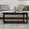 vidaXL Coffee Table Black Solid pine wood Durable Coffee Table