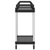 vidaXL 2-Tier Trolley Black 31.9"x16.1"x36.2" Aluminum