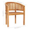 vidaXL Garden Chair Natural Teak Solid Teak Wood Medium Durable