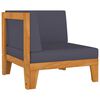 vidaXL Garden Lounge Set Dark Grey Solid acacia wood, 100% polyester