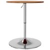 vidaXL Bar Table Light brown Solid oak wood, chromed steel Standard