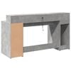vidaXL Desk Concrete Grey Engineered Wood 63 x 21.7 x 35.8 in Desk