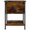 vidaXL Bedside Table Set of 2 Smoked oak Engineered wood, iron Small