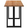 vidaXL Bar Table Light brown Solid Oak Wood, Powder-Coated Steel Standard