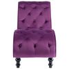 vidaXL Chaise Lounge Purple Velvet 57.1 x 20.5 x 30.3 in
