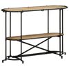 vidaXL Console Table Brown and black Rough mango wood, iron Medium