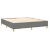 vidaXL Bed Frame Dark gray Polyester, Plywood, Engineered wood King