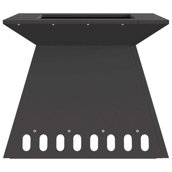 vidaXL Fire Pit Black 18.90 x 18.90 x 15.75 in Steel