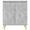 vidaXL Sideboard Concrete Grey Engineered wood, MDF, Solid Eucalyptus wood