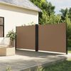 vidaXL Retractable Side Awning Taupe Polyester, Steel 63 x 236 in