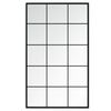 vidaXL Wall Mirror Black Metal, Glass 39.4 x 23.6 in Wall Mirror