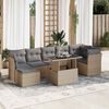 vidaXL Garden Sofa Set Beige, Light Grey