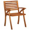 vidaXL Patio Dining Chair Set of 3 Wooden Solid Acacia wood Medium