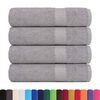 vidaXL Bath Towel Set of 4 Grey 100% Cotton 39.4 x 59.1 in