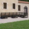 vidaXL Garden Lounge Set Black Solid Pine Wood Lounge Set Modular