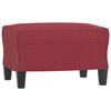 vidaXL 3-Seater Sofa With Footstool Wine Red