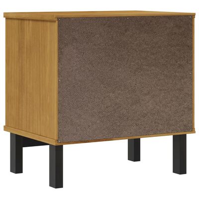 vidaXL Bedside Cabinet FLAM 19.3"x13.8"x19.7" Solid Wood Pine