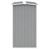 vidaXL Garden Log Storage Shed Galvanized Steel 129.9"x36.2"x60.2" Gray