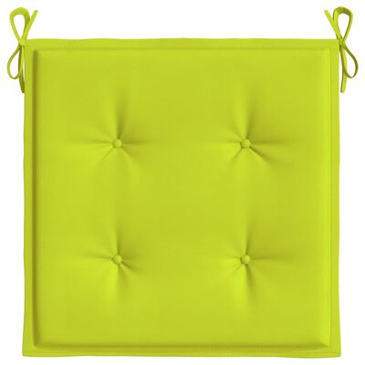 vidaXL Garden Chair Cushions 2 pcs Bright Green 15.7"x15.7"x1.2" Oxford Fabric