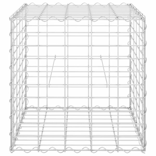 vidaXL Gabion Raised Bed Silver Steel wire 19.7 x 19.7 x 19.7 in Durable