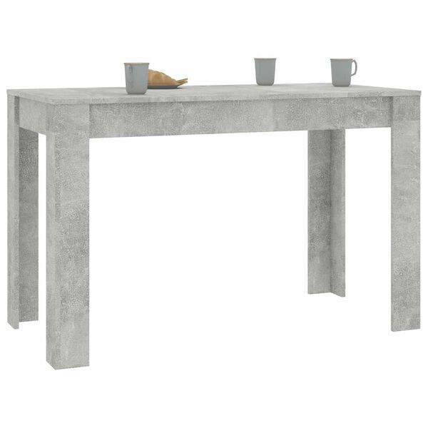 vidaXL Dining Table Concrete Grey Engineered Wood Standard Durable